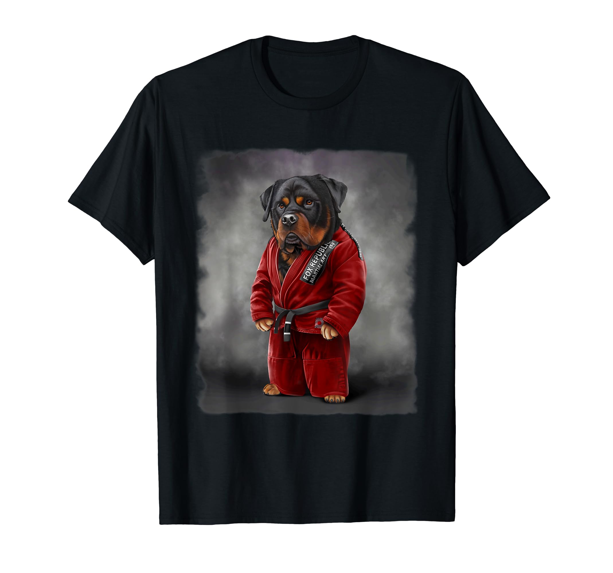 

Rottweiler Dog Judo Karate Master Red Judo Gi T-Shirt чорний
