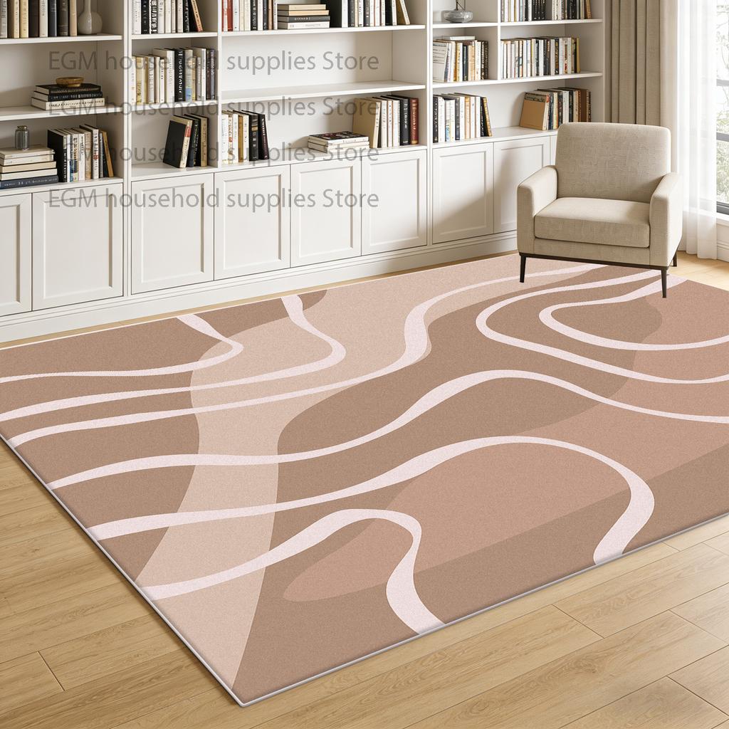 Japanese Abstract Carpets Simple Living Room Decor Bedroom Fluffy Soft Rug Lounge Cream Antiskid Floor Mat Machine Washable