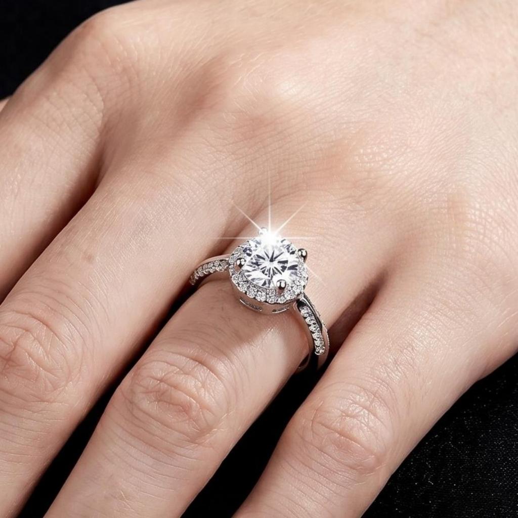 Copper Ring Beautiful For Women Wedding Jewelry Engagement Charm Party Fashion Gift High Quality 5A Zircon Ring