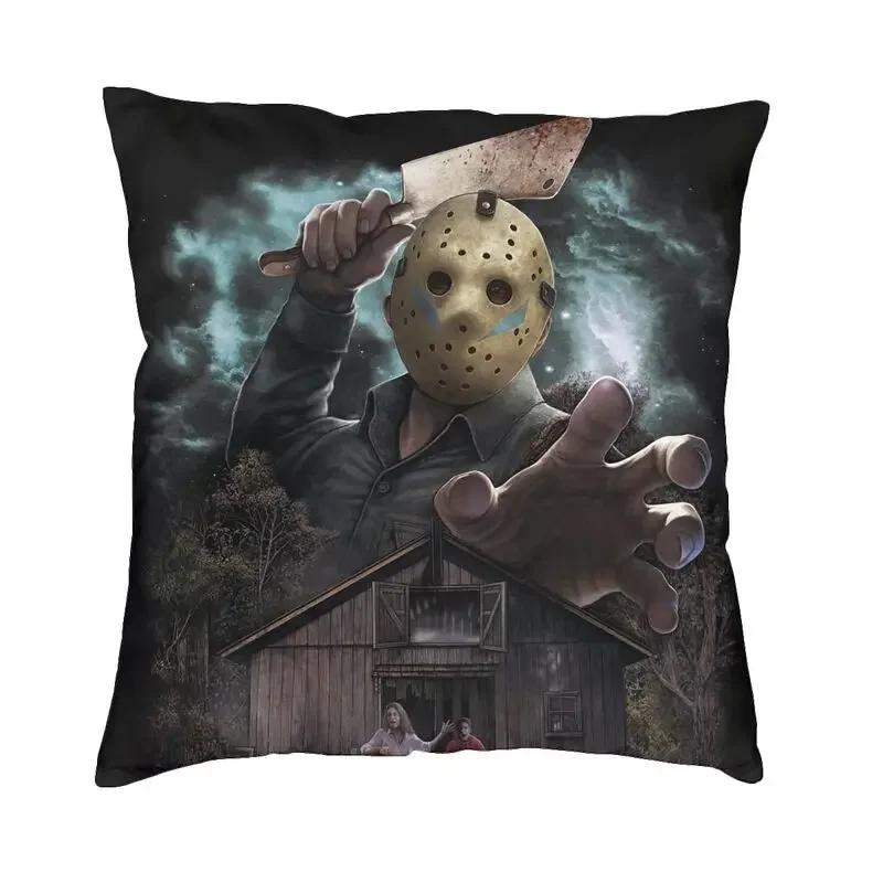 Horror Movie Character Killer Throw Pillow Cover Home Decor 3D Print Halloween Film Cushion Covers For Sofa Bedding Pillowcase