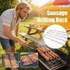 BBQ Roller Rack Stainless Steel Roller Rack for Sausage And Vegetable Grill Evenly Cooked Food Easy