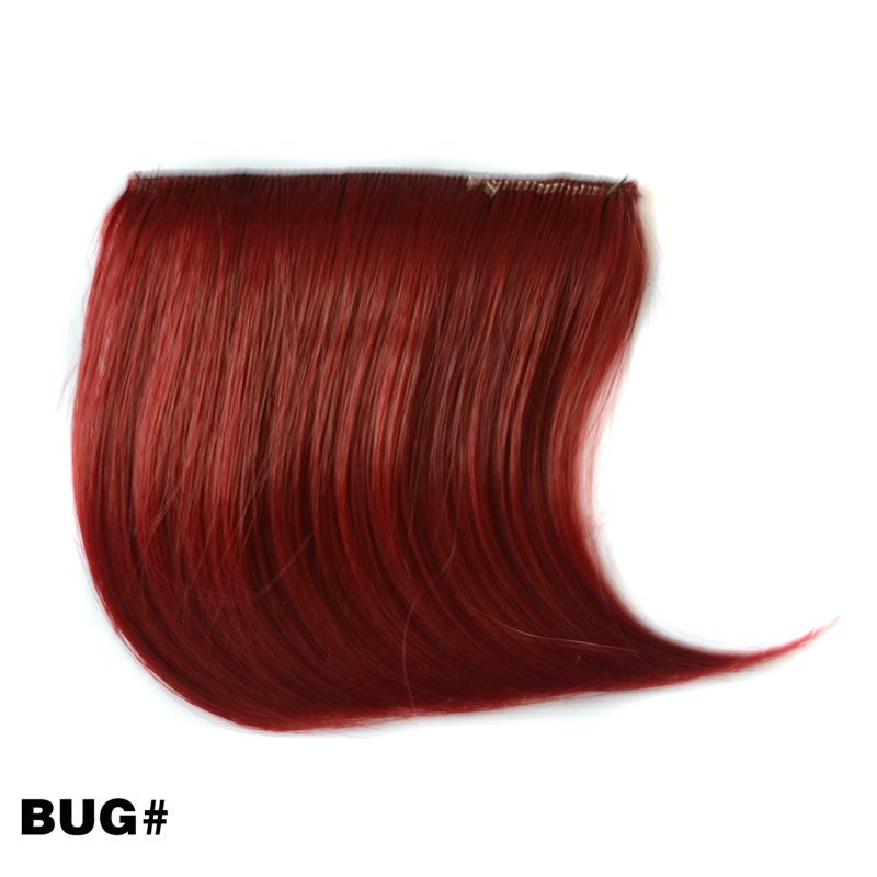 Hair Bangs 2Clips Clip-in Synthetic Hair Extension Rainbow Colorful Frontal Fake Fringe Hairpiece Instant Creative Hairstyle