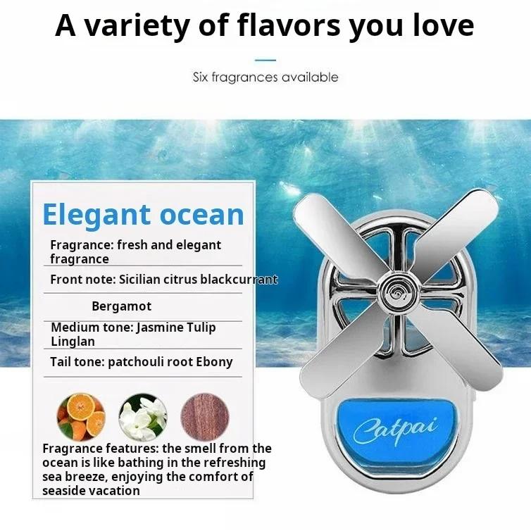 Car Perfume Air Conditioning Outlet Fan Car Interior Decoration Aromatreatment Decoration Car Fragrance Fragrance Lasting Light