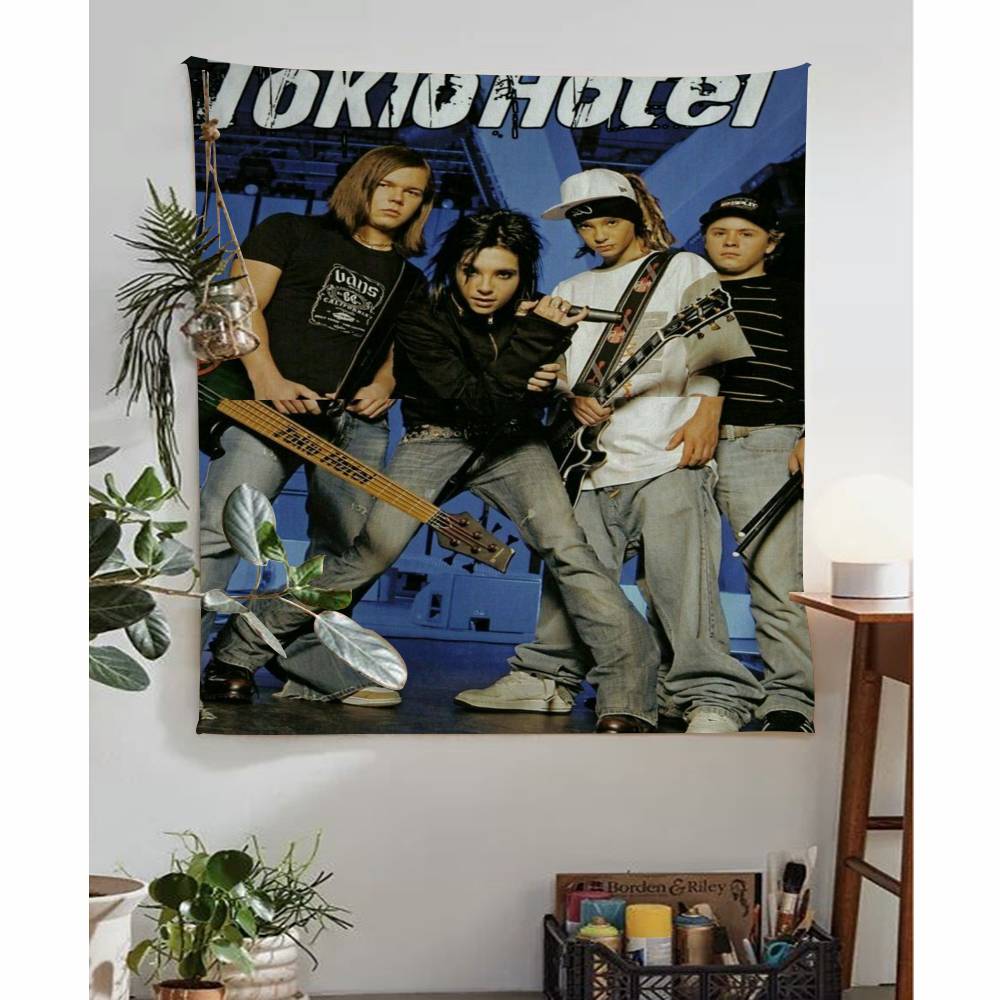 Tokyo Hotel Cartoon Tapestry Art Science Fiction Room Home Decor Wall Hanging Sheets