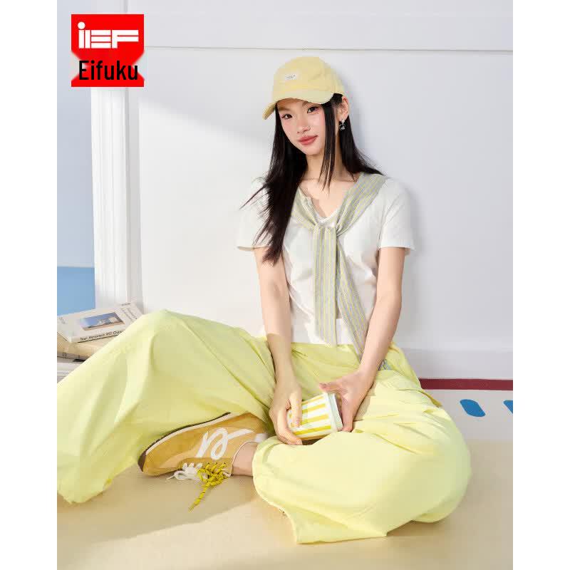 IEF Korean Style Sweet Short-Sleeve T-Shirt Set L