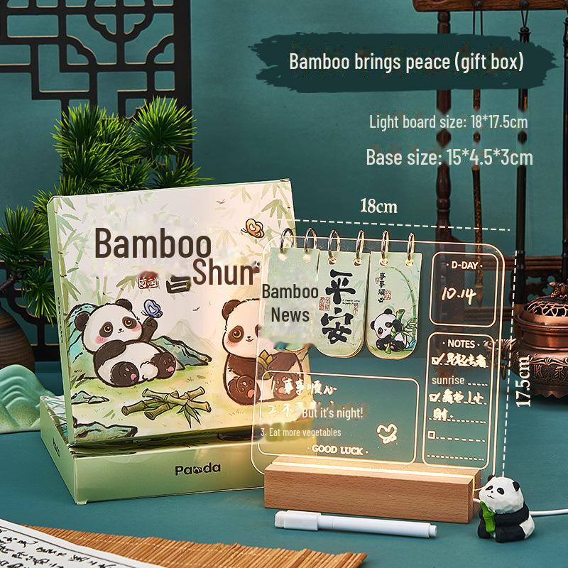 

Светящийся акриловый настольный календарь «Панда» 2025 — подарок на выпускной и украшение для рабочего стола