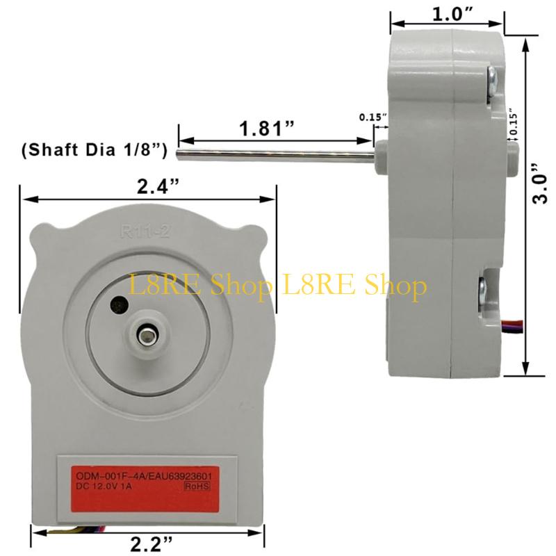 L8RE High Performances Fridge Cooling Fan Motor Low Noise Operation Optimized Airflows Distribution Suitable for EAU63923601