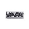 3D Premium Less White Edition for car Hood Fender trunk Rear Decal Emblem Badge Sticker