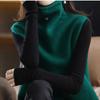 Women's Spring and Autumn Solid Color Comfortable Vest Sleeveless High Neck Loose Top