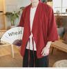 Men's Hanfu Traditional Chinese Zen Robe with Three-Quarter Sleeves