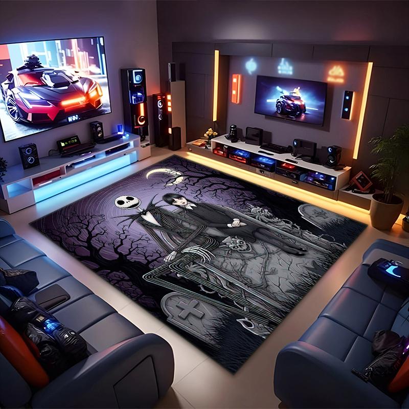 1PC The Nightmare Before Christmas Rug - home decoration Carpet For Living Room Bedroom Flooring Computer Chair Area Rug