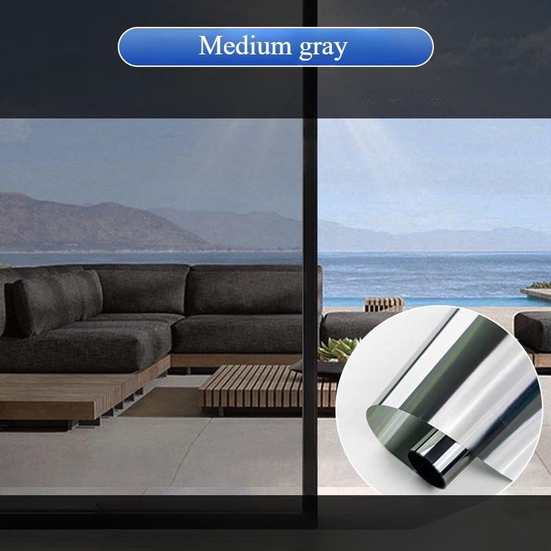 40*100CM Glass Heat Insulation, Sunscreen, Anti-ultraviolet Film, Shading, Shading, Transparent Translucent Sticker, Gray and Black Color Change Film
