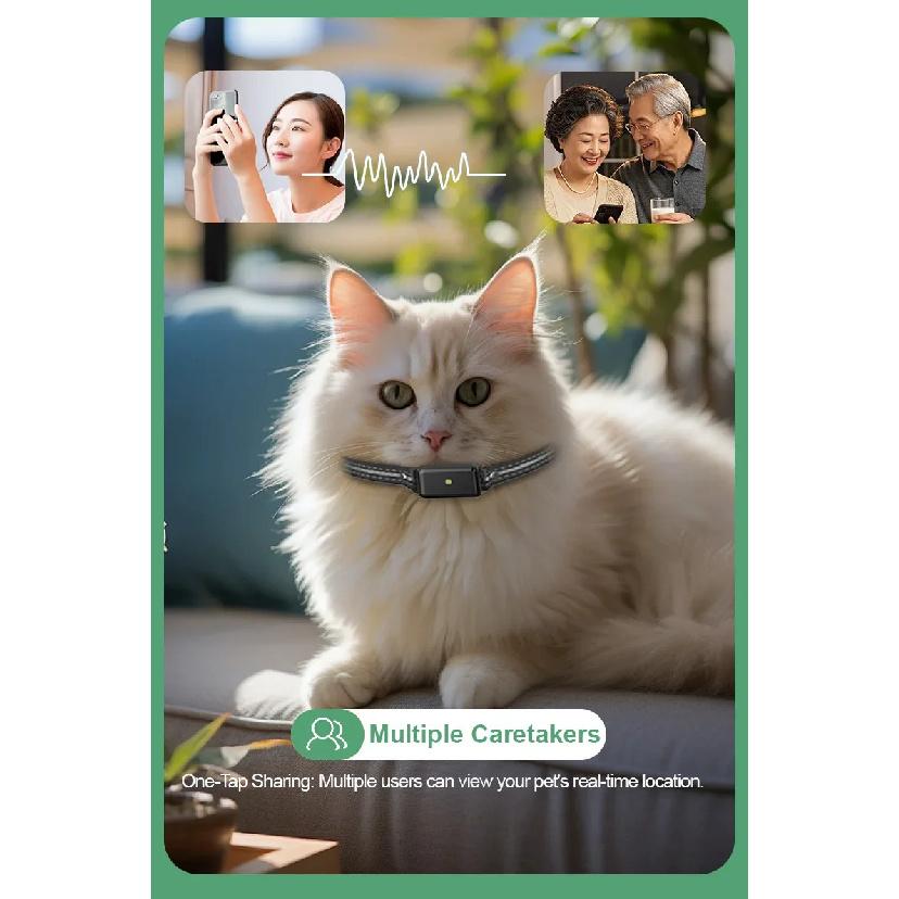 4G Pro GPS Pet Tracker - Real-Time Locator Collar with GPS/Beidou/WiFi, Waterproof, Voice Call & Geo-Fence (CE/FCC)