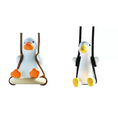 Šperky do auta 2ks Závěsná Roztomilá Kachna Dekorace Vnitřního Zpětného Zrcátka Bílá Malá Malá Vynikající Dárek