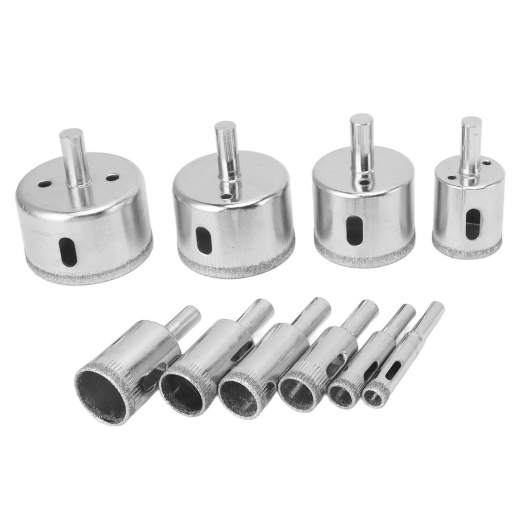 10PCS Diamond Drill Bit Diamond Hole Saw for Glass Tile Ceramic Marble Porcelain Cutting 8 10 14 16