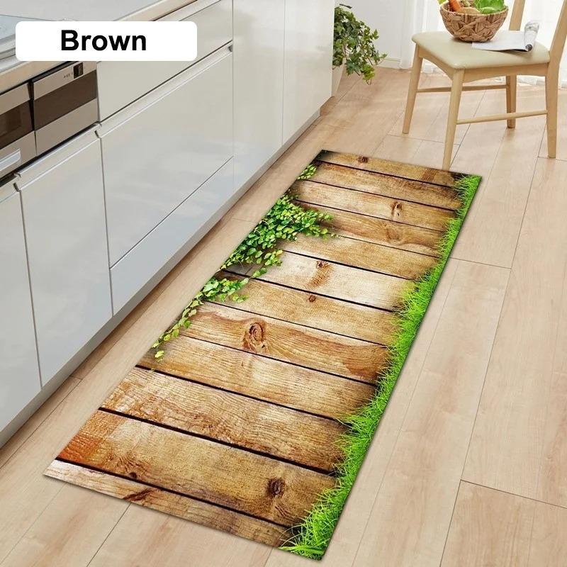 Colorful Wood Pattern Carpet Mat Rug HOME Letter Design Home Decoration for Living Room Kitchen Bedroom with Butterfly Ornament