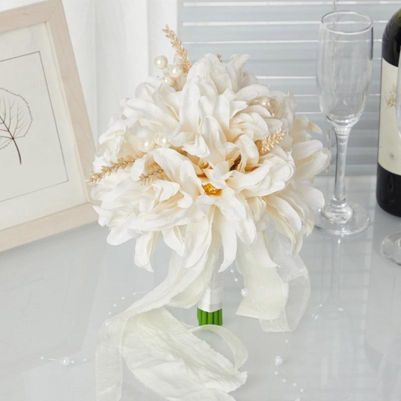 Wedding Bouquets Artificial Flower for Ceremony, Anniversary, Valentines, Photography Props, Wedding Flower Arrangement