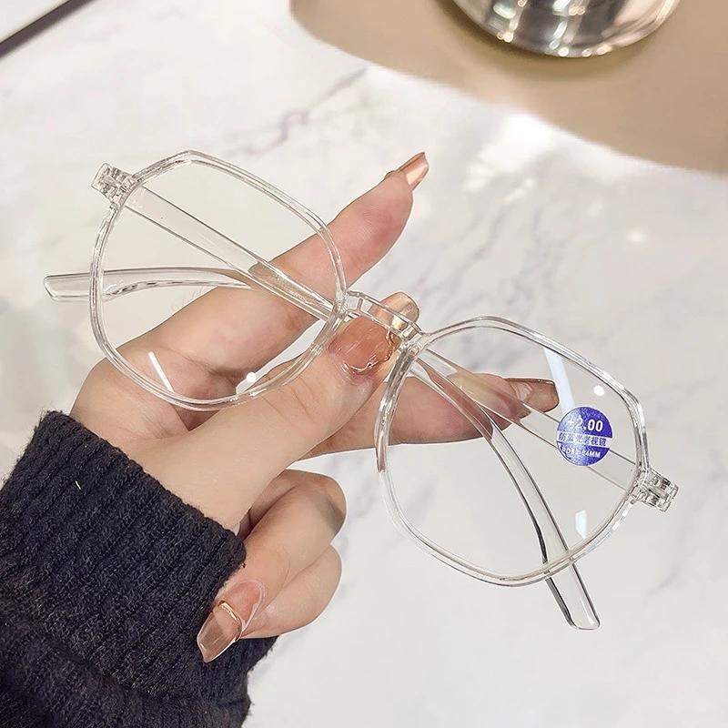 

Модные очки Fg с большой оправой, защищающие от синего света, для пресбиопии, черные, для мужчин и женщин, от +100 до +400 +4.0