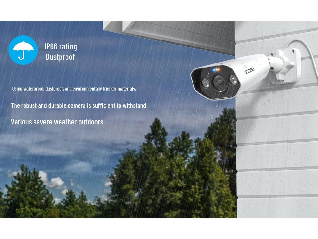 Zhoushi 8MP POE Full-Color Outdoor Camera HD Network Monitoring Kit