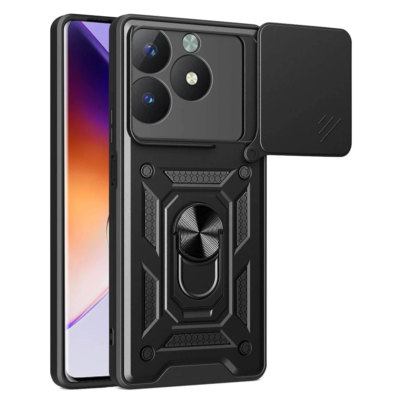 

Чехол Armor Case для Realme C63 4G Чехол для Realme C61 с защитным кольцом для объектива Магнитный держатель-подставка Coque Fundas Realme C61