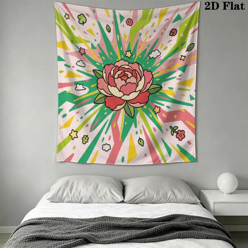 Cute Cartoon Wall Tapestry Aesthetic Wall Hanging Printed Fabric Blanket Decorative Tapestries for Bedroom Living Room Home Decor
