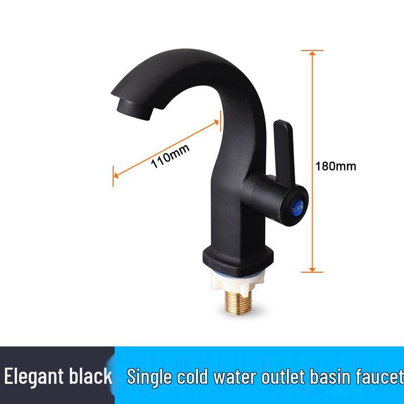 Single Cold Water Engineering Basin Faucet for Washbasin – Quick Open, Single Hole, Desktop Installation