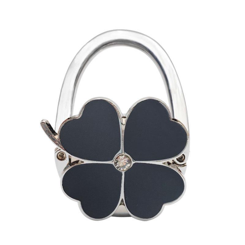 Four-Leaf Clover Enamel Handbag Hook - Zinc Alloy Hanger