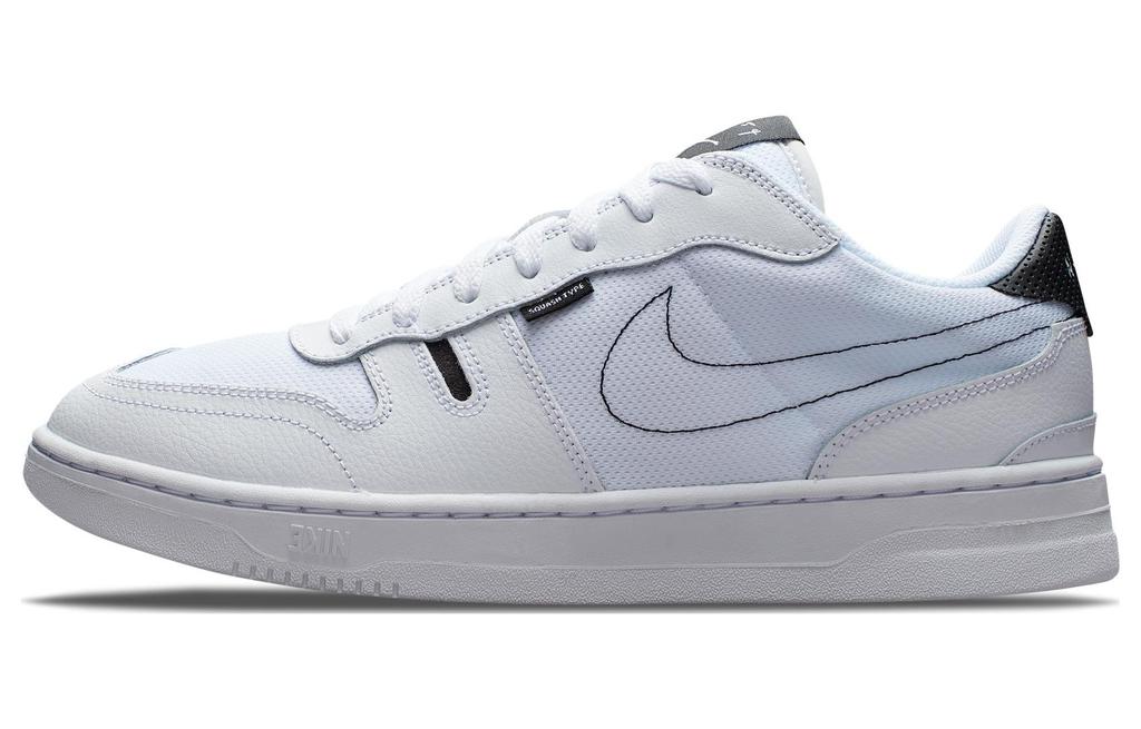 Nike Squash Type Low Tops Casual Skateboarding Shoes White Black CT2922-100