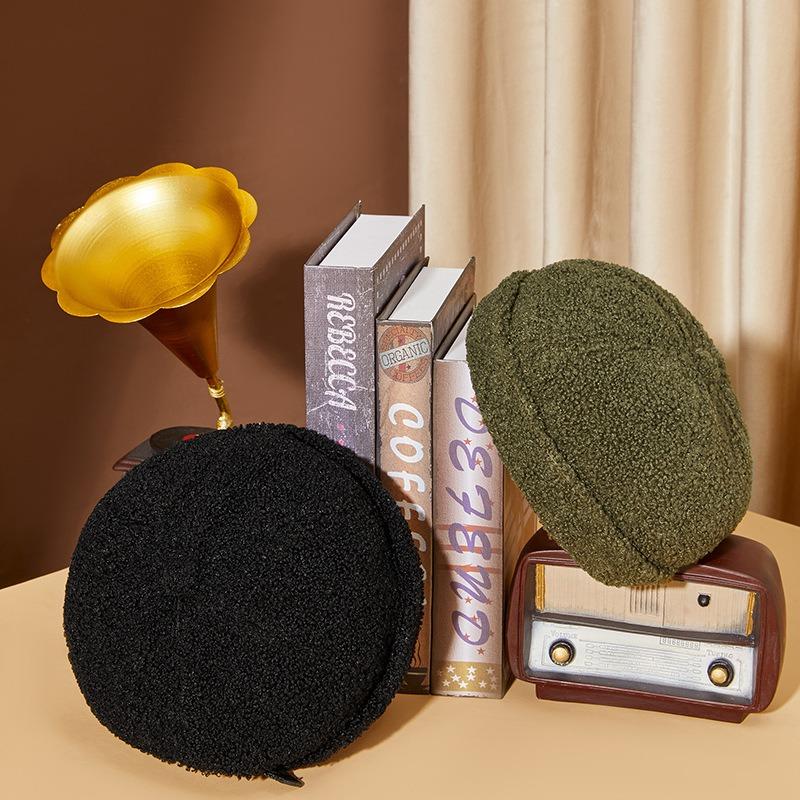 Spring and Autumn New Warm Lamb Fleece Trendy Men's and Women's Personalized Landlord Hat Fashion Versatile Melon Vest Hat