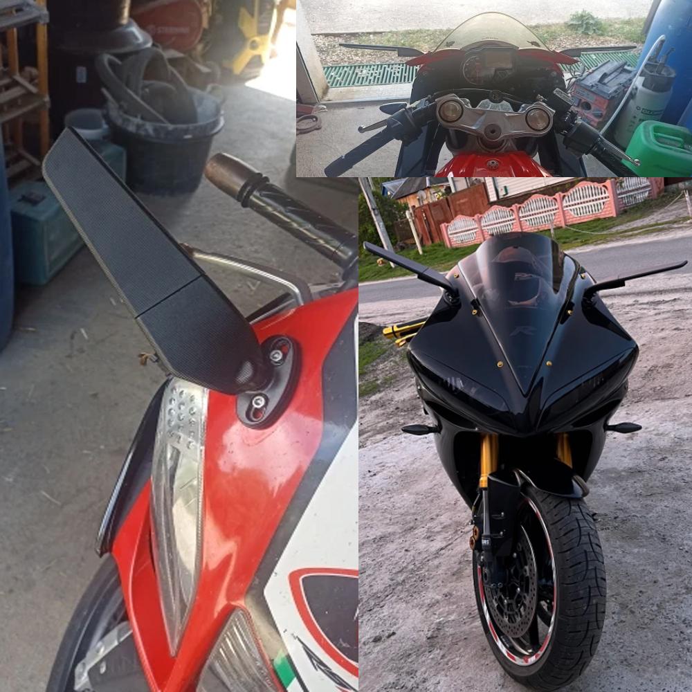 Motorcycle Modified Wind Wing Adjustable Rotating Rearview Mirror For YAMAHA YZF R15 R125 R25 R3 V3 R65 LE