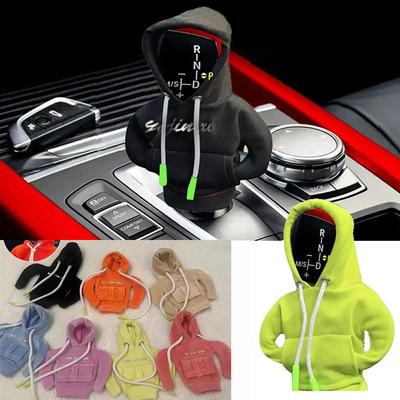 New Universal Hoodie Car Gear Shift Lever Cover Change Lever Sweatshirt Gearshift Cover Hoodie Gear Knob Sweater Car Decorations