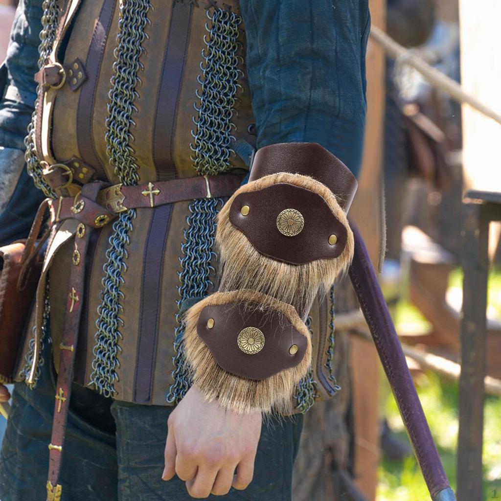 Bracelet Men&#39;s Medieval Cuff PU Leather Easy Adjustment Decorative Function