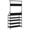 Clothing Rack with Shoe Shelf Black 90 X 34 X 184 Cm