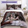 Set Biancheria da Letto Stile Gotico Traspirante Copripiumino con Federe Biancheria da Letto Decorativa per Camera da Letto Decorazione Casa Regalo di Compleanno