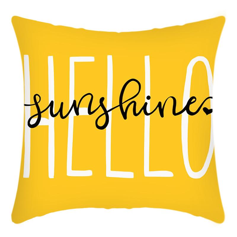 

Новый Лен Короткий Плюш Зеленое Растение Растение Ромашка Принт Буквенный Принт Наволочка Дом Диван 45 * 45Cm pillowcase