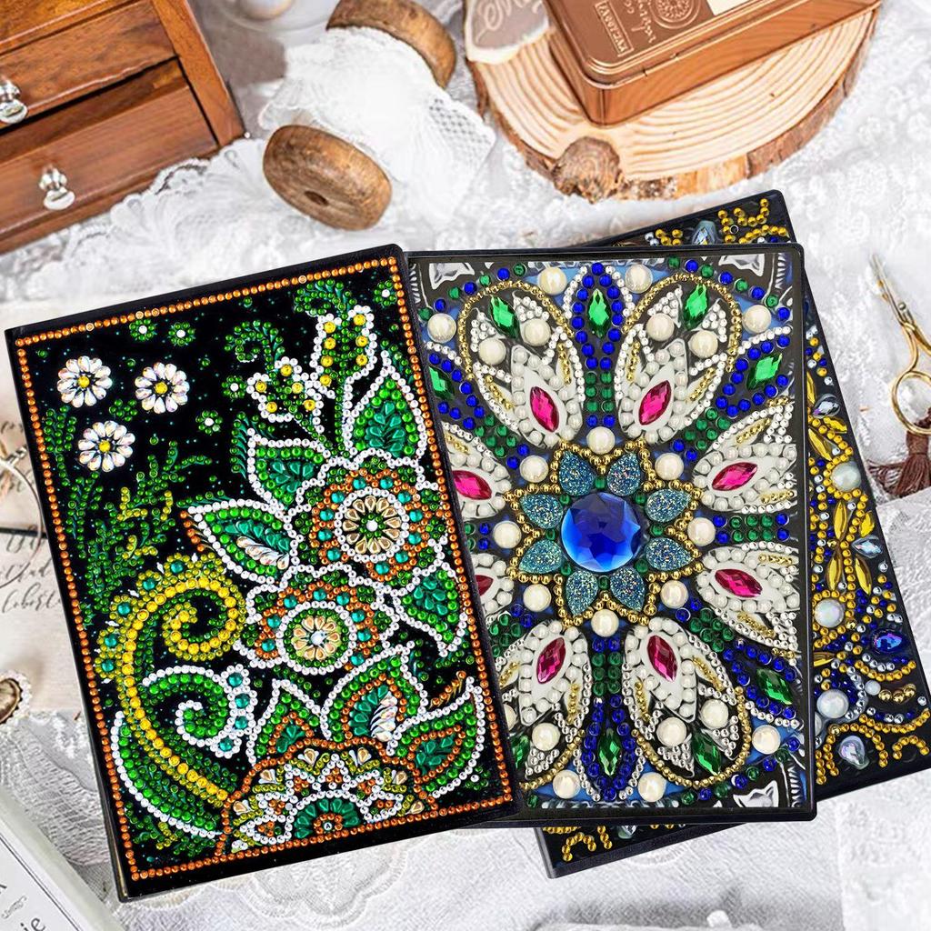 Handmade DIY Xian Porcelain Diamond Painting Notebook: Creative Educational Toy & Gift for Elementary Students, Teachers, and Kids with Stickers