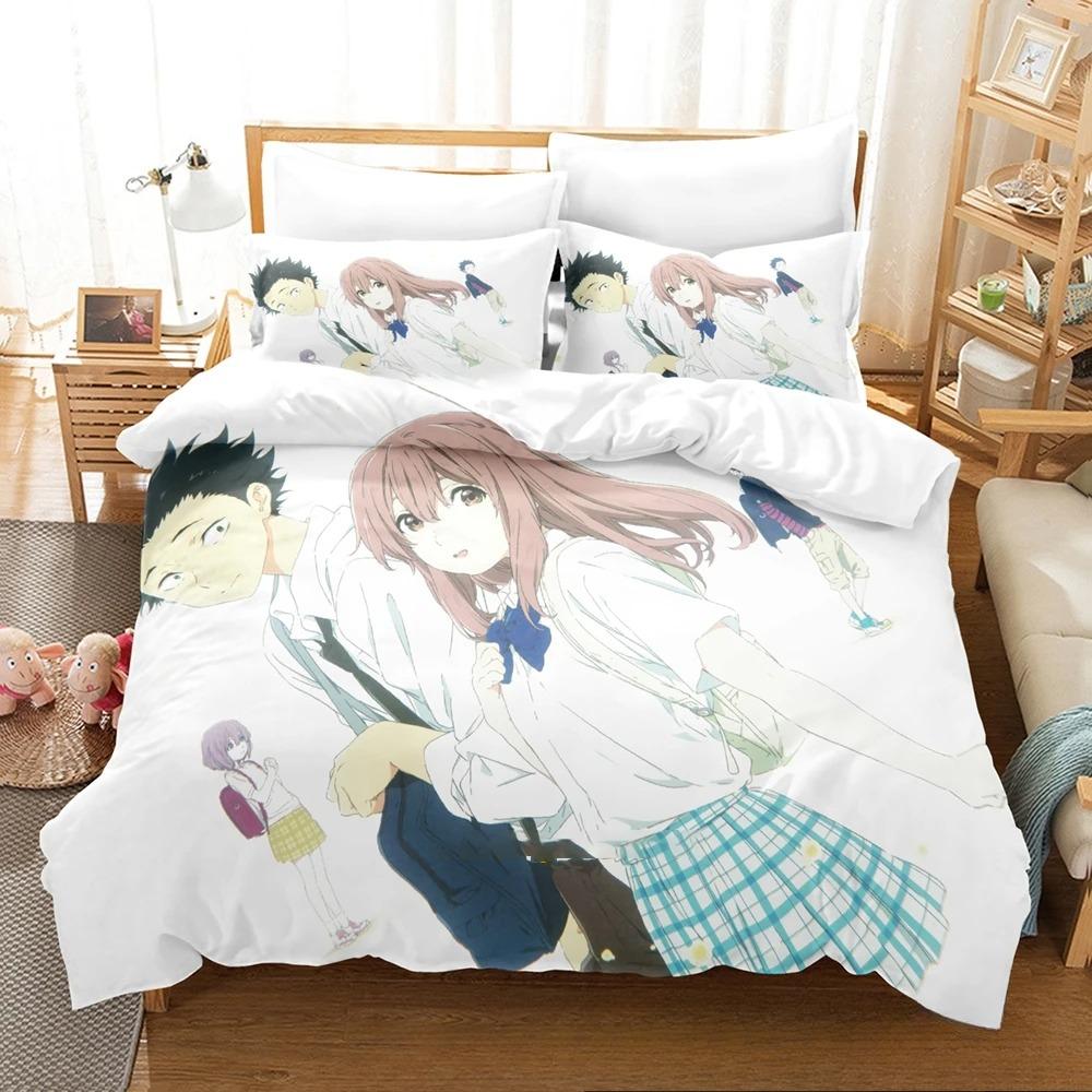 Comfortable Anime Print Duvet Cover Set With Duvet Cover And Pillowcases King Queen Twin Sizes For Boys Girls And Kids