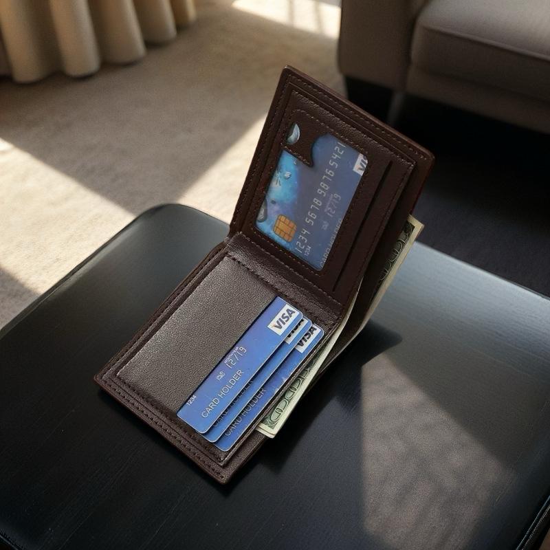 Men's Fashion Litchi Pattern Wallet with Multiple Card Slots - Soft, Large Capacity