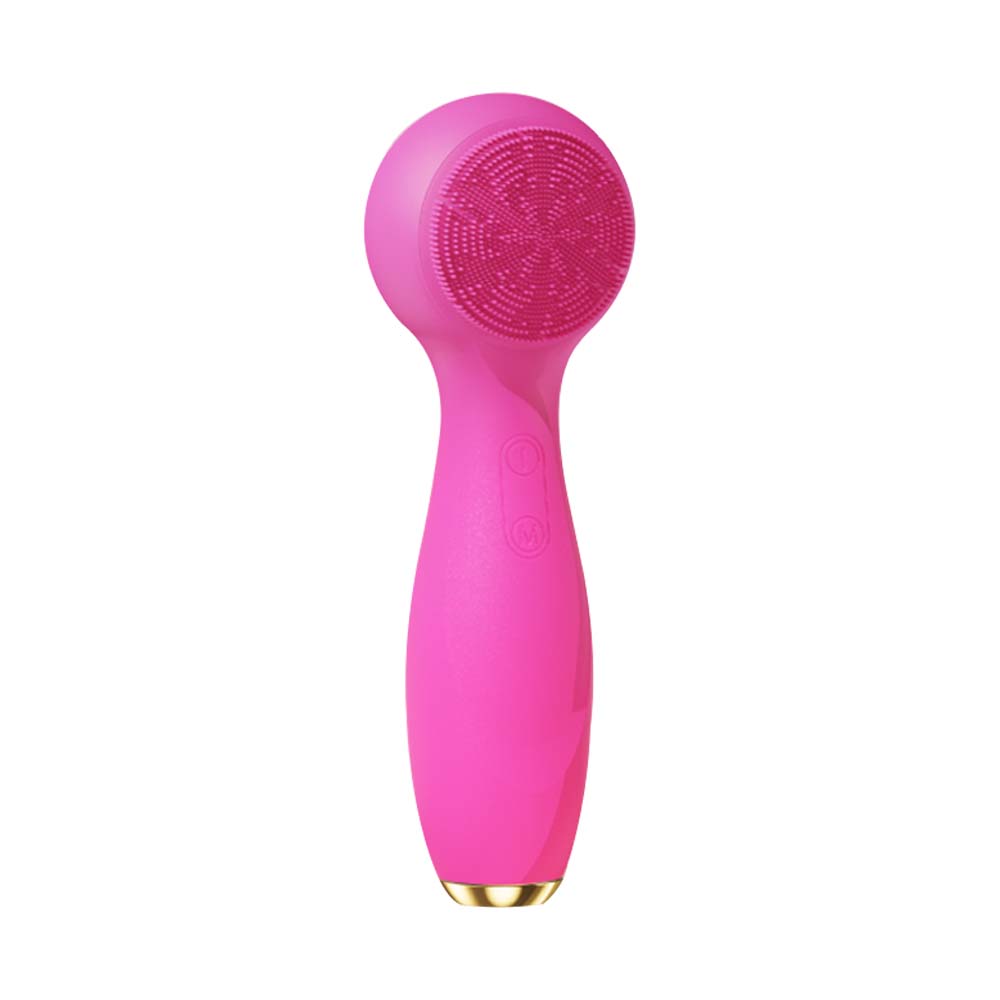 Sonic Facial Cleansing Brush Makeup Remover Silicone Exfoliator Deep Cleanse Acne Treatment & Facial Massage Hot Cold Face Brush Usb Recharge красный