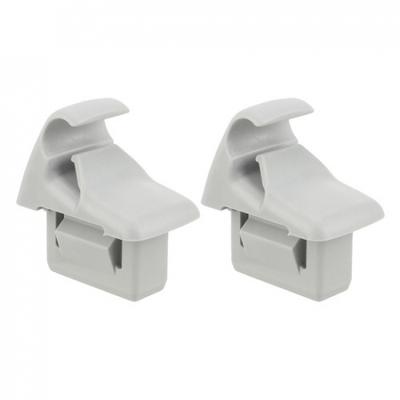 For Mitsubishi Outlander 2x Car Sun Visor Clip Hook Hanger Holder Bracket Gray