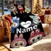 Custom Name Personalized Labubu Print Blanket, Home Decor, Bedroom, Sofa, Camping, Couch, Gifts for Birthday ChristmasEnthusiasts