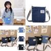 Fashionable Denim Baby Backpack Stylish Letter Design Unisex Shoulder Bag For Kids