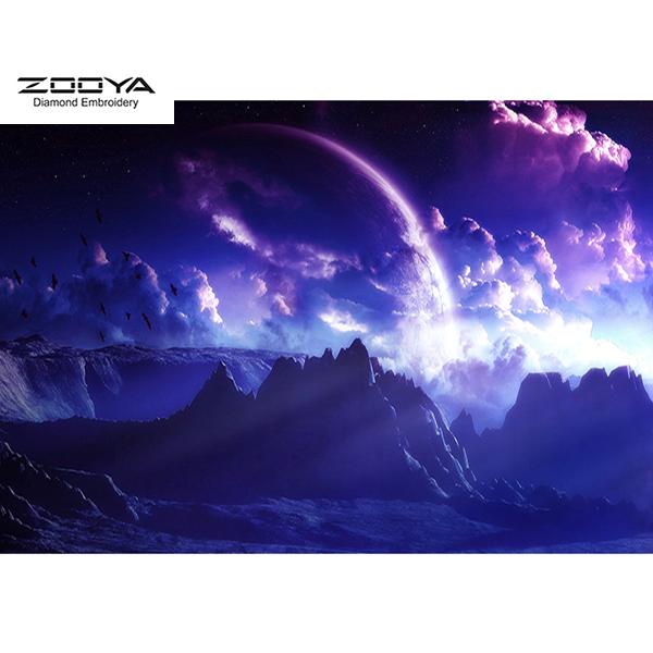 

ЗООЯ DIY 3D квадратная алмазная картина пейзаж звездная вышивка крестиком домашний декор