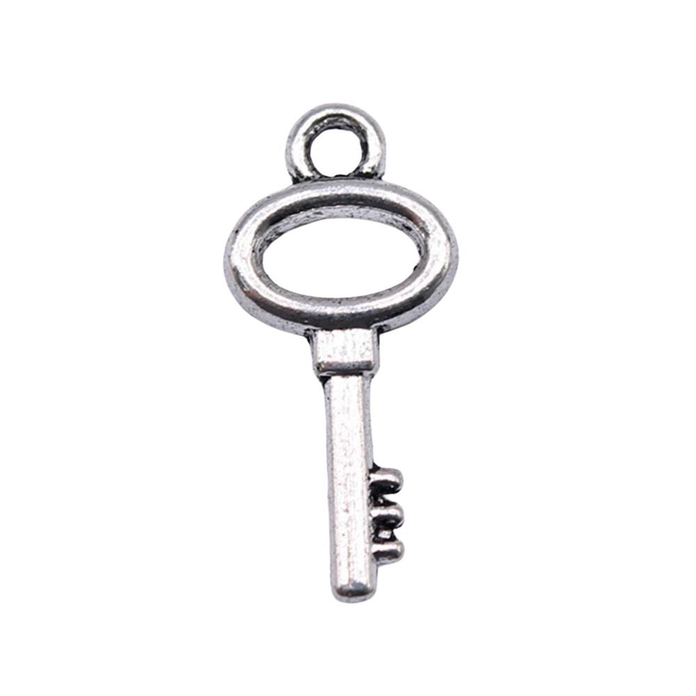 Simple Skeleton Key Charms Multi Color Alloy Pendants For Vintage Themed Jewelry