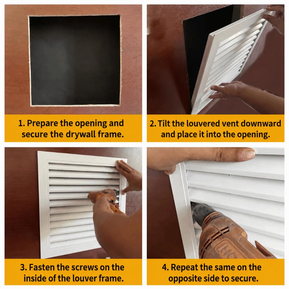 White Air Vent Grille Aluminum Alloy Return Air Grill New Gable Vent  Attics