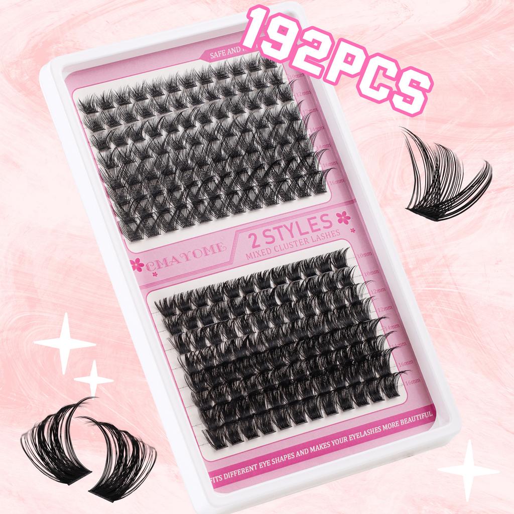 Diy Segmented Single Cluster Of False Eyelashes 10-16Mm Eyelashes C Curvature Dense Curl