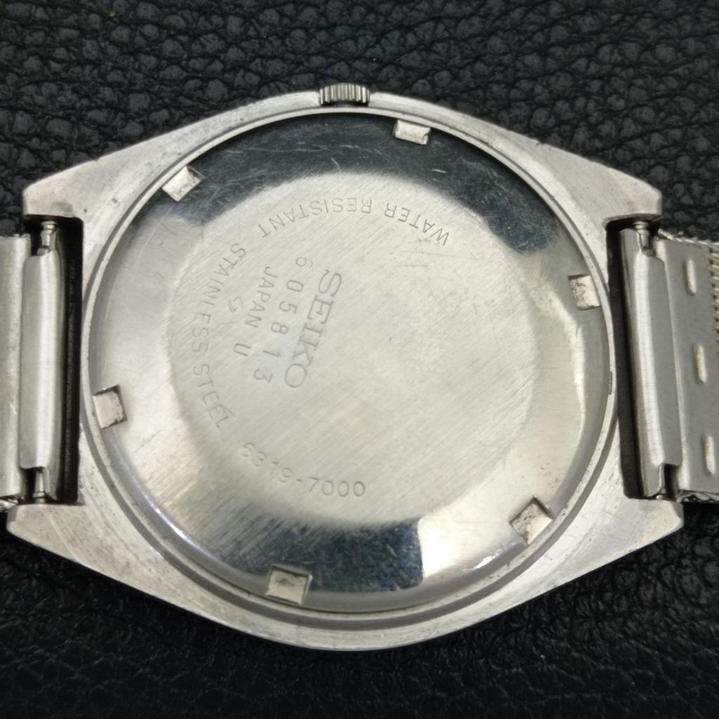 AUTOMATIC 6309A VINTAGE SEIKO JAPAN MENS SILVER COLOR DIAL WATCH a701402-5 R206b-a701402