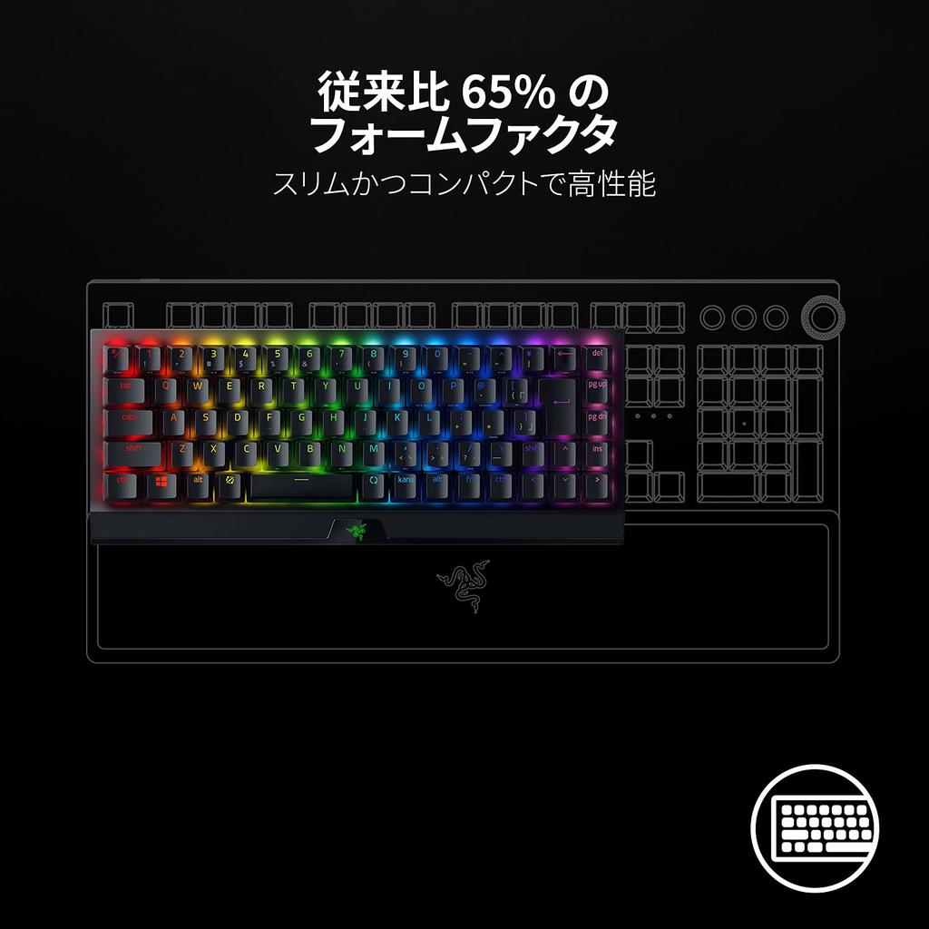Razer BlackWidow V3 Mini Wireless Gaming HyperSpeed Green Up to 200 Hours of Battery Mechanical Green Chroma ABS English US Layout Japanese Retailer