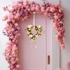 Artificial Flower Wreath Heart-Shaped Rose Fake Garland Simulated Roses Room Door Hanging Decoration Wedding Party Decoration