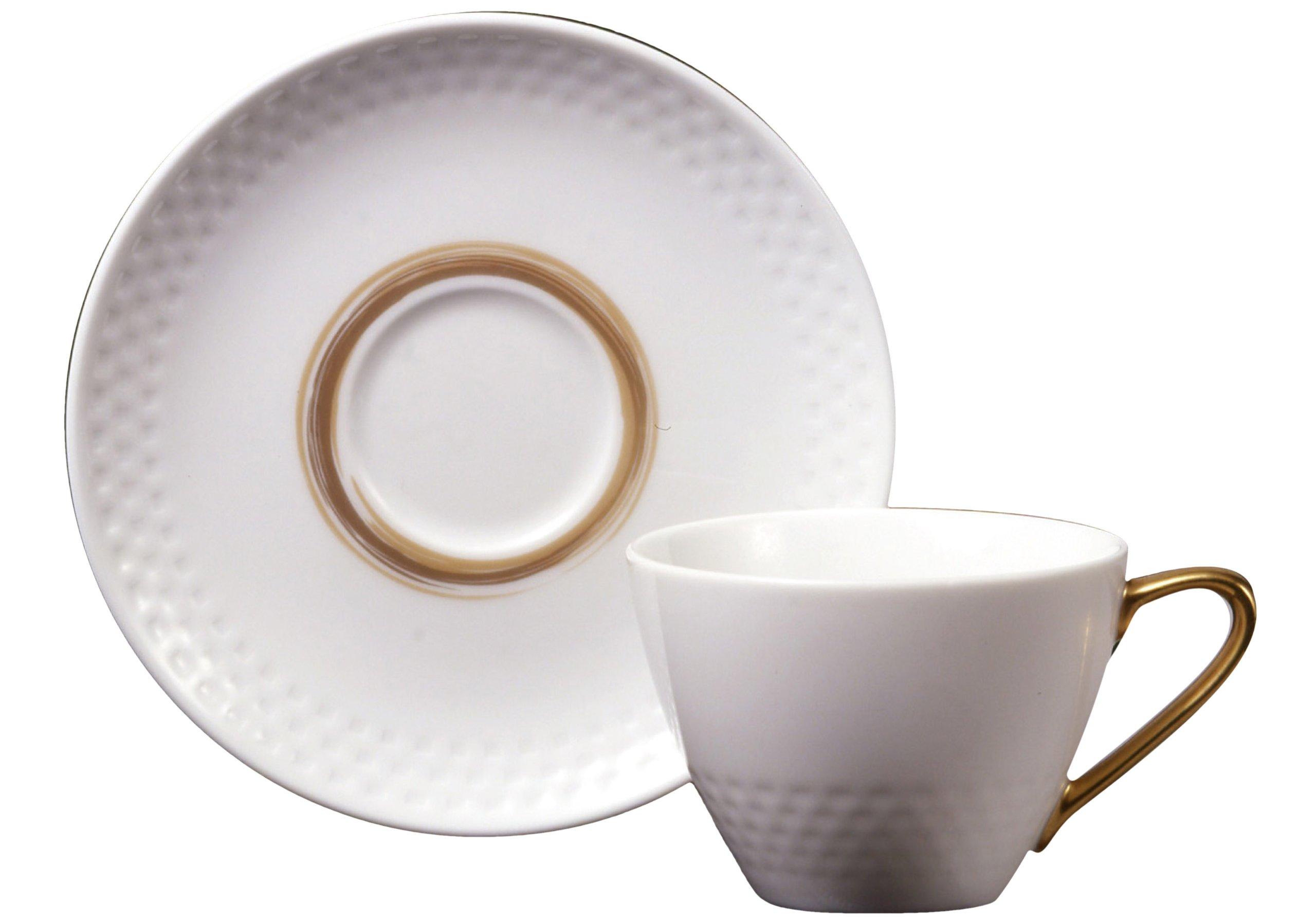 

Noritake Cup Saucer 210cc Ami Gold Fine Porcelain & (Coffee Tea) T5389L/1605
